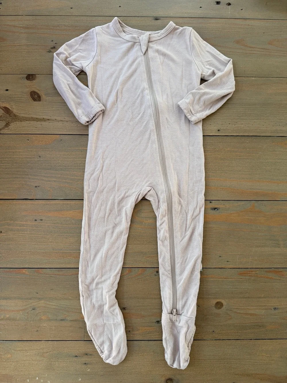 Kyte BABY Bamboo Pink Footed Baby One-Piece Zipper Sleeper - 6-12 Months